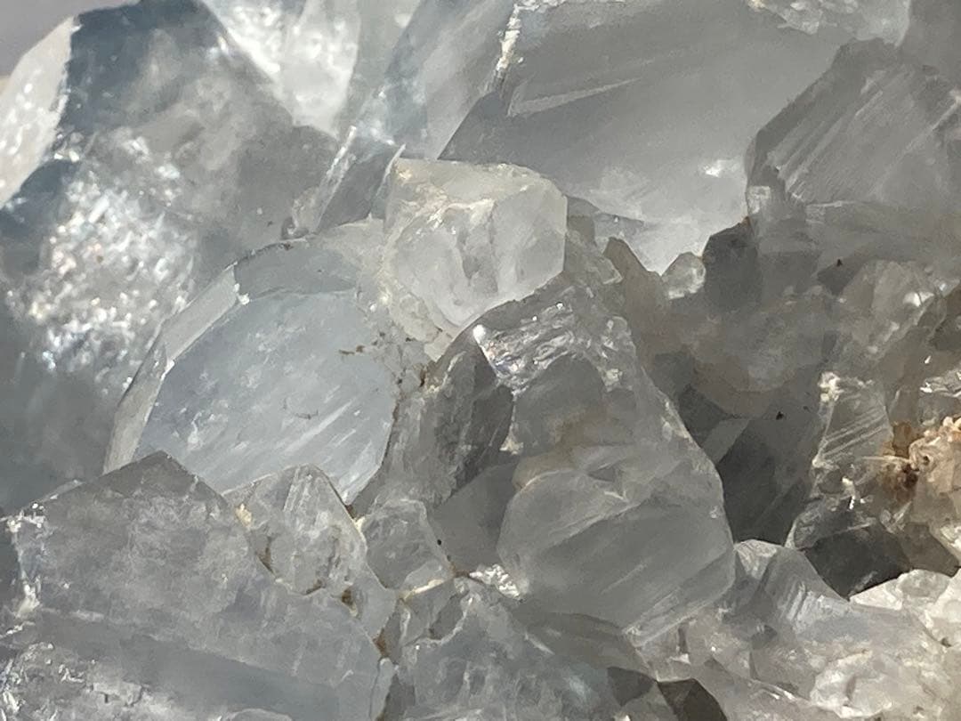 セレスタイト　原石　虹入　天然石　特大♡ キラキラつやつや