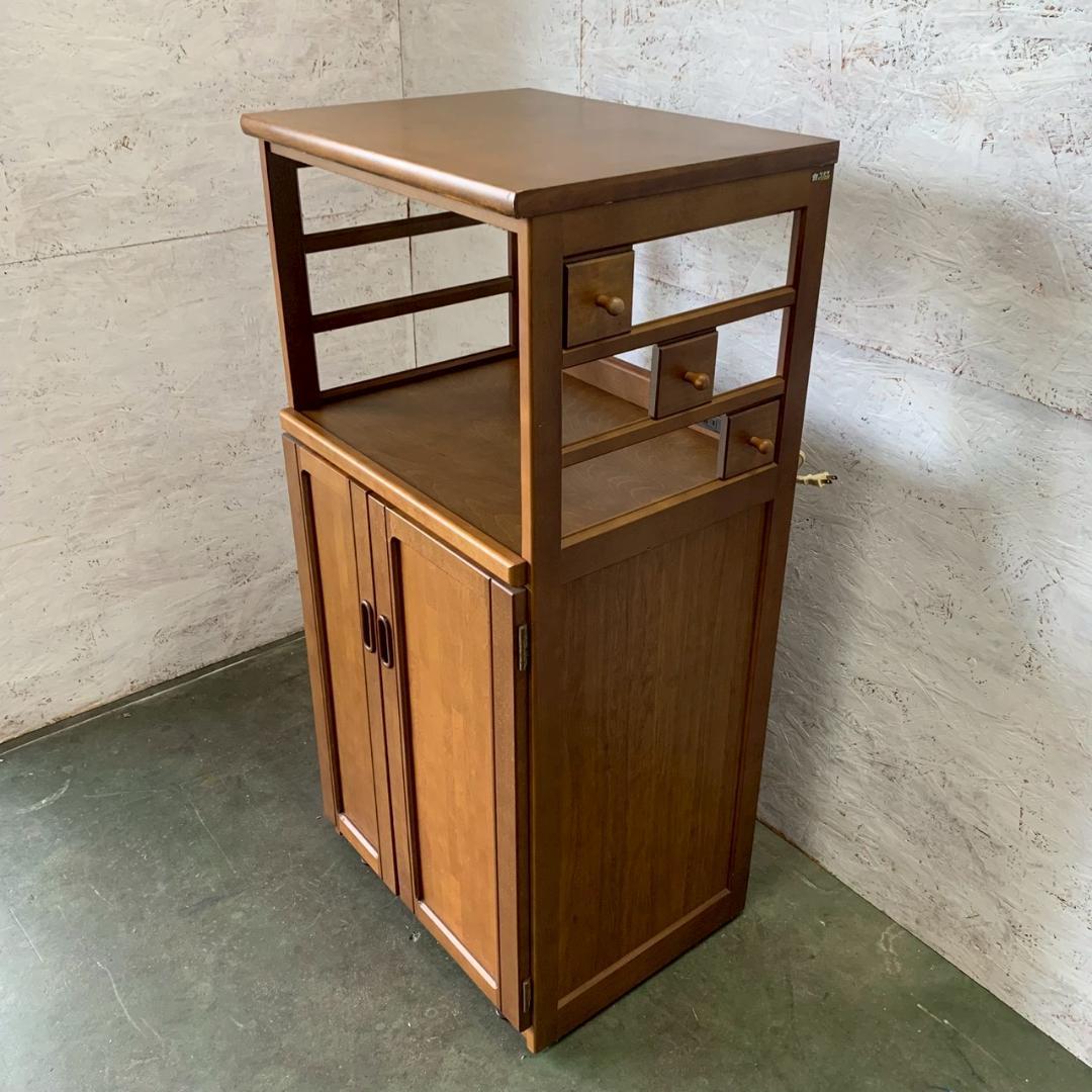 【カリモク】 キッチンボード キッチン収納 昭和レトロ アンティーク A0545