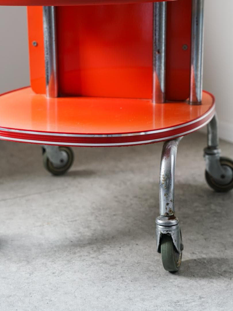 70's vintage スペースエイジ ツールワゴン シェルフ ポストモダン