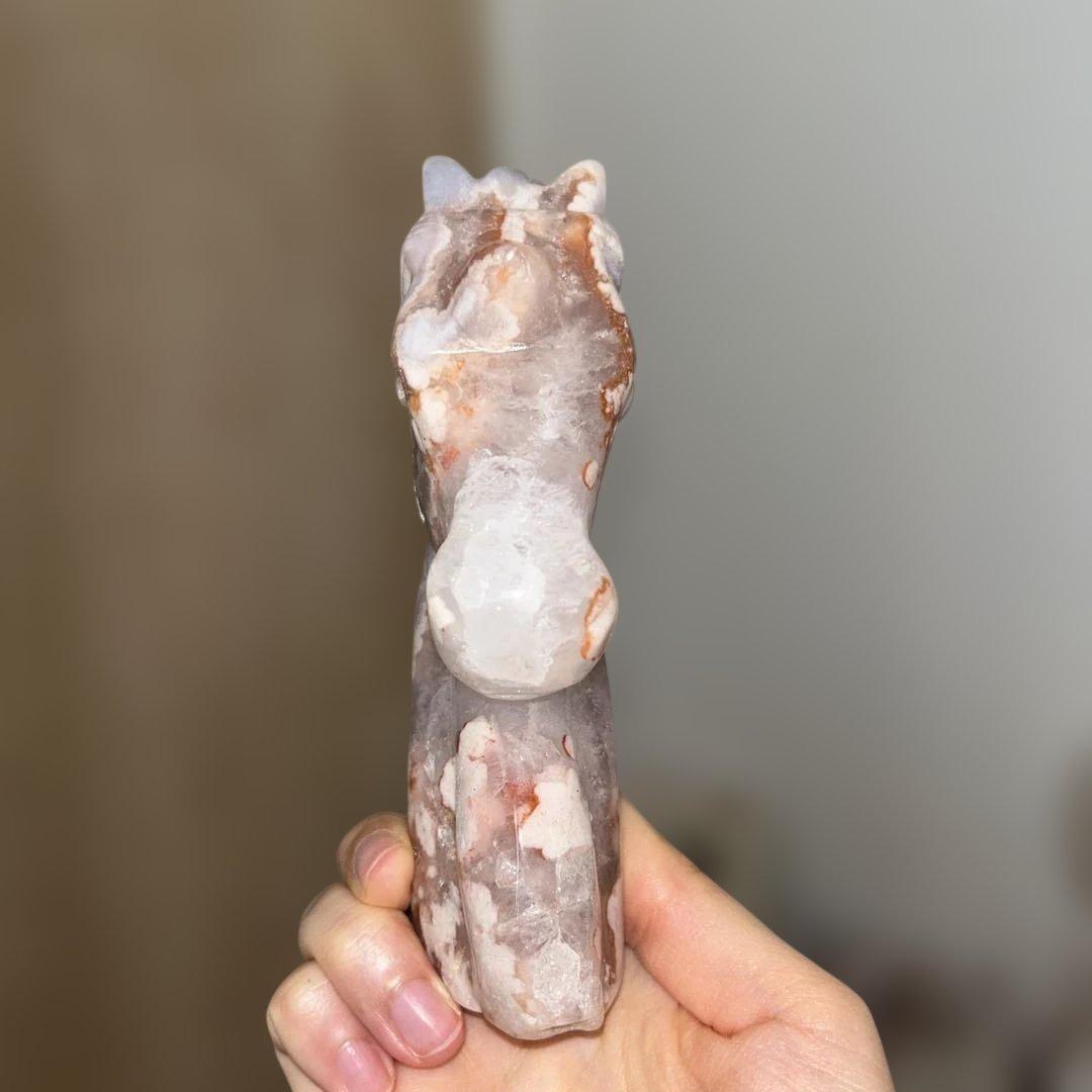 ピンクアメジスト 桜瑪瑙 ユニコーン 516g bigサイズ 天然石 結晶-送料