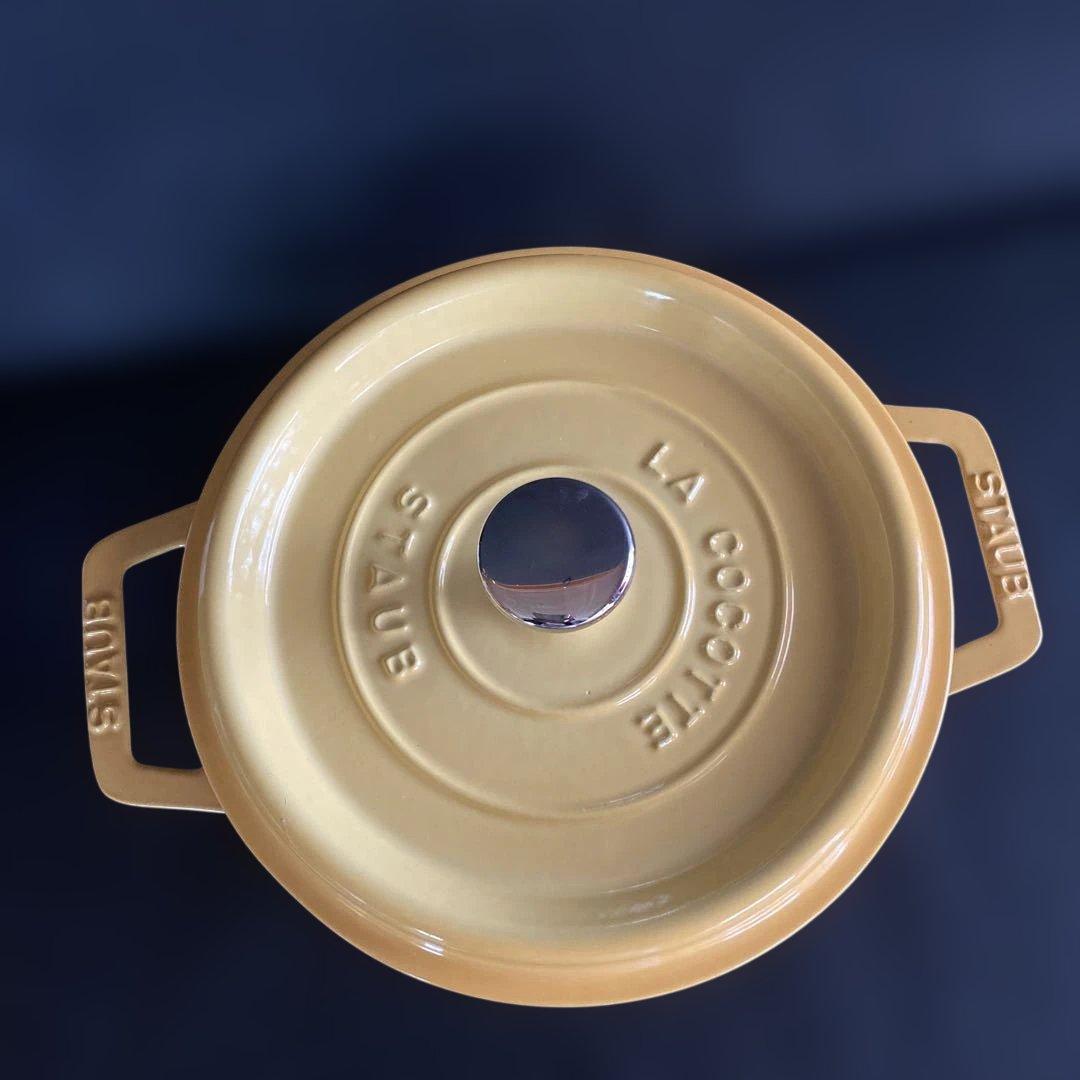【新品 未使用】staub ココット ラウンド 20cm イエロー