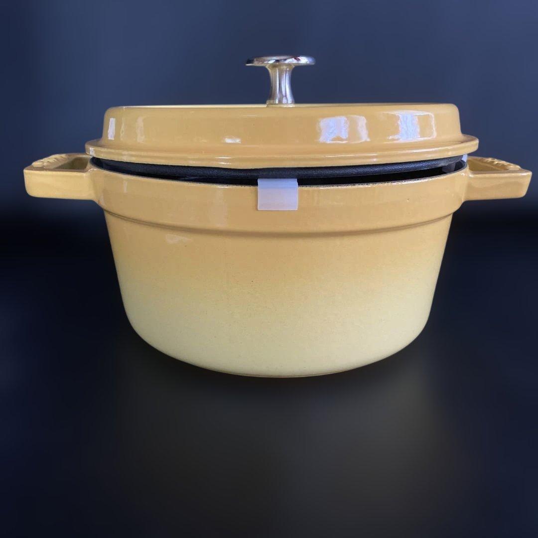 【新品 未使用】staub ココット ラウンド 20cm イエロー