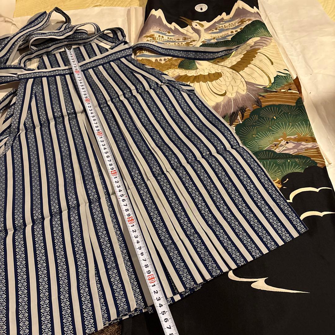 骨董品 ヴィンテージ 50年前 男の子 七五三 お宮参 伝統的な鶴デザインの着物