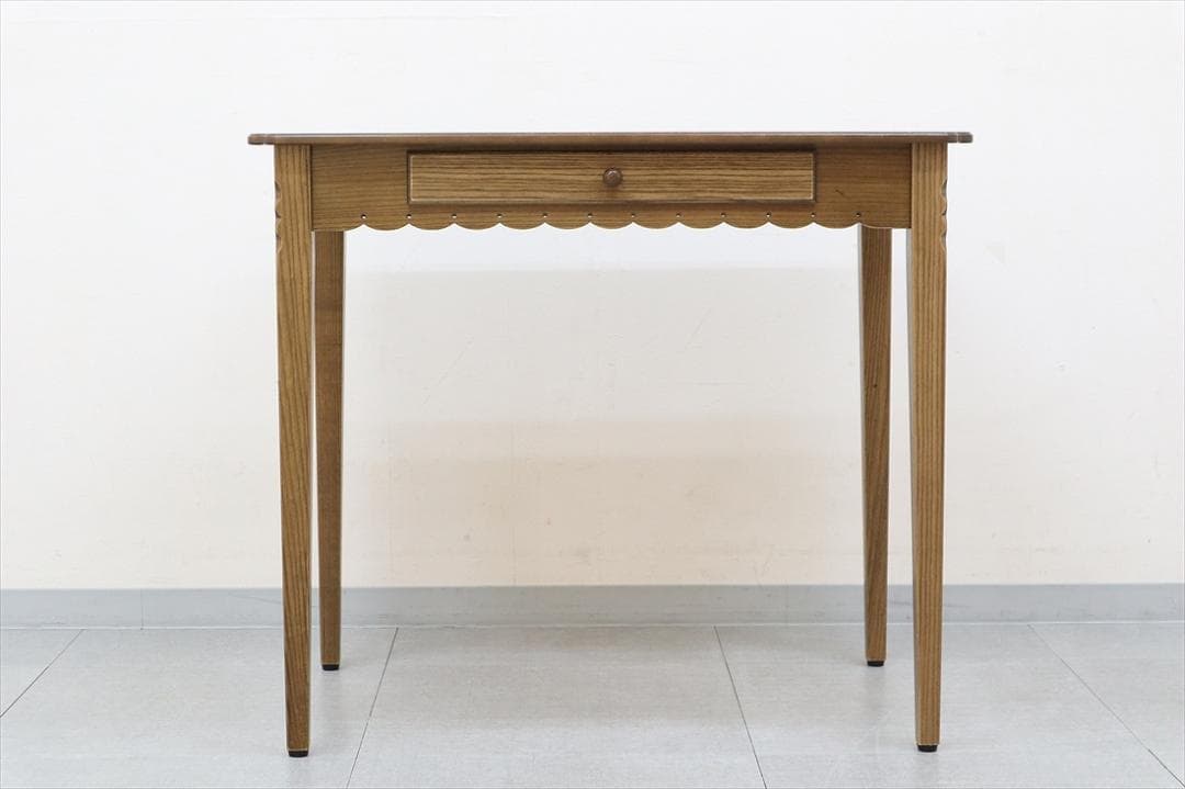 1 パリの雑貨屋 F-21 デスク 平机 机 引出付 天然木 コンソールテーブル
