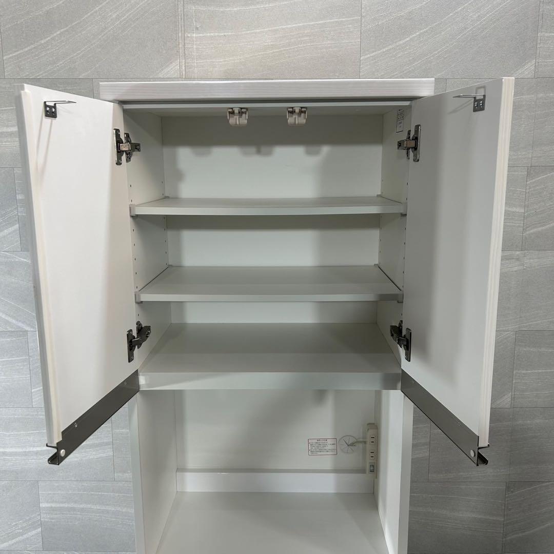 ニトリ 食器棚 リガーレ 60cm ホワイト キッチンボード 家具d4435