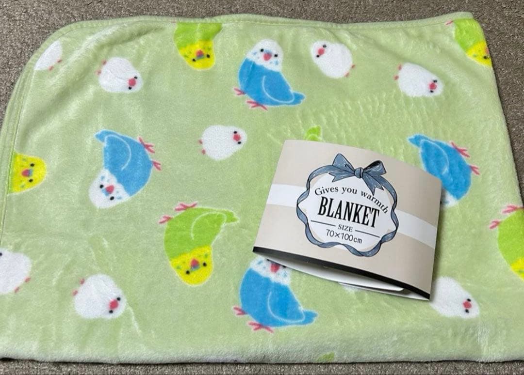 文鳥柄3WAYブランケット①セキセイインコ オカメインコ 文鳥 シマエナガ
