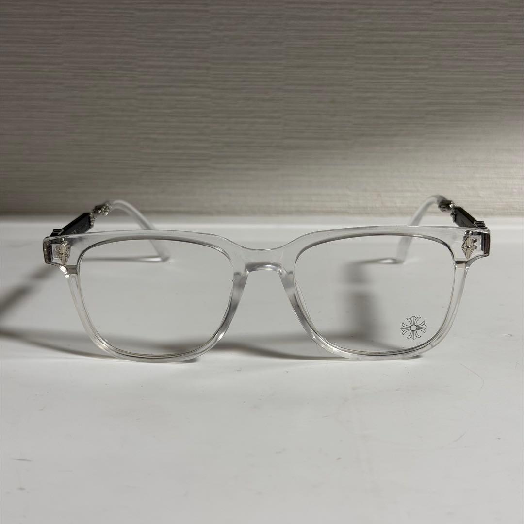 伊達メガネ　サングラス クロス ホワイト&ゴールドy2k クロムハーツ好きに