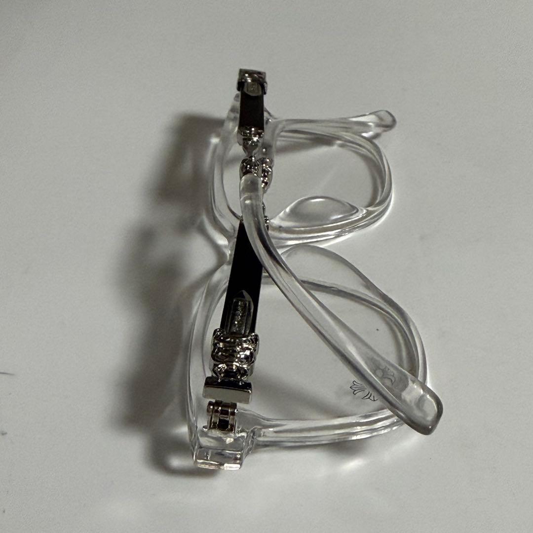 伊達メガネ　サングラス クロス ホワイト&ゴールドy2k クロムハーツ好きに