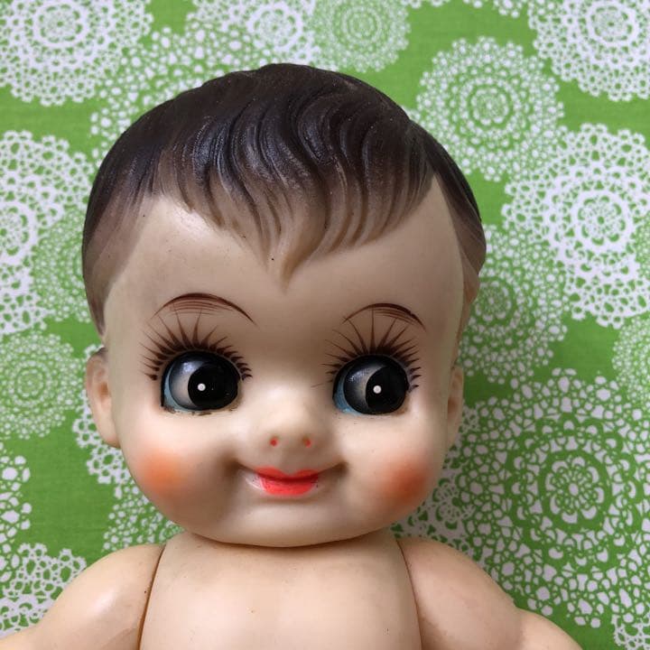 昭和レトロ キューピー人形 デコちゃん ソフビ ビニール人形