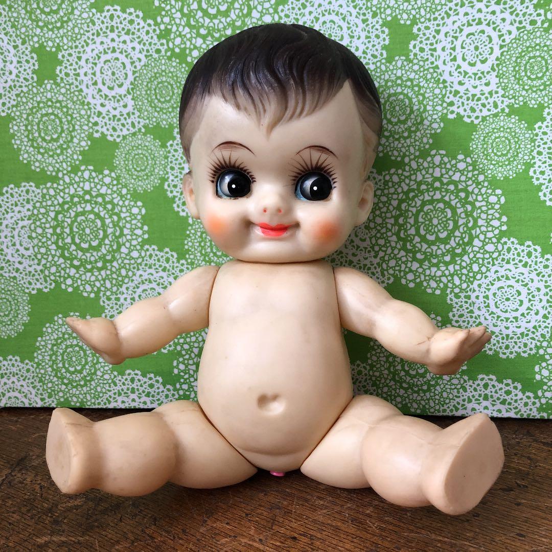 昭和レトロ キューピー人形 デコちゃん ソフビ ビニール人形