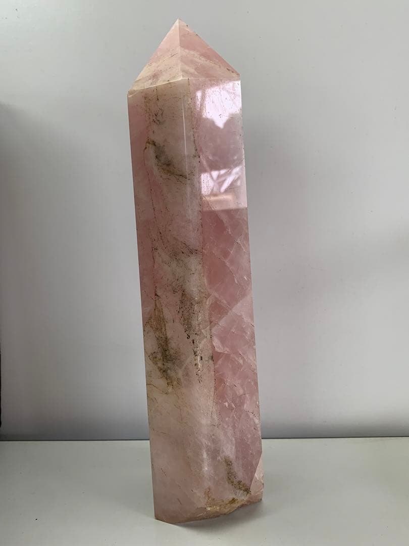 《B331》ローズクォーツ 六角柱 約33cm 天然 原石