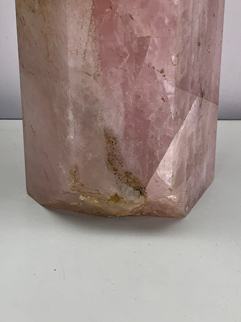 《B331》ローズクォーツ 六角柱 約33cm 天然 原石