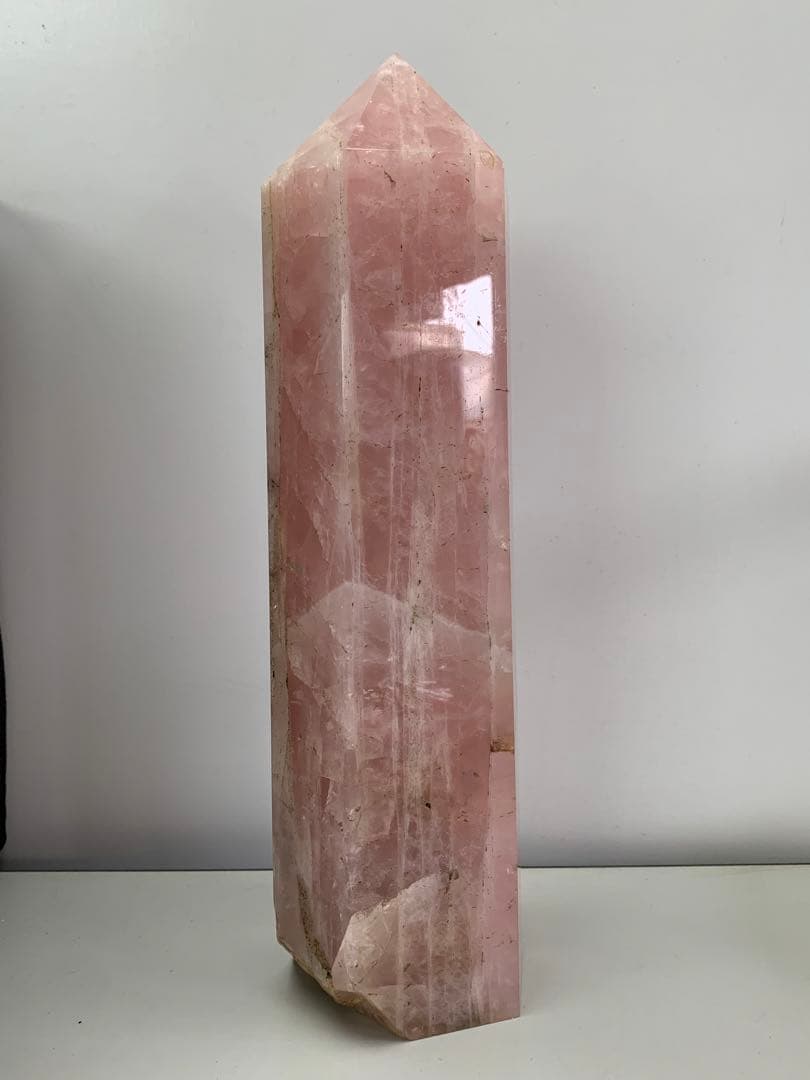 《B331》ローズクォーツ 六角柱 約33cm 天然 原石