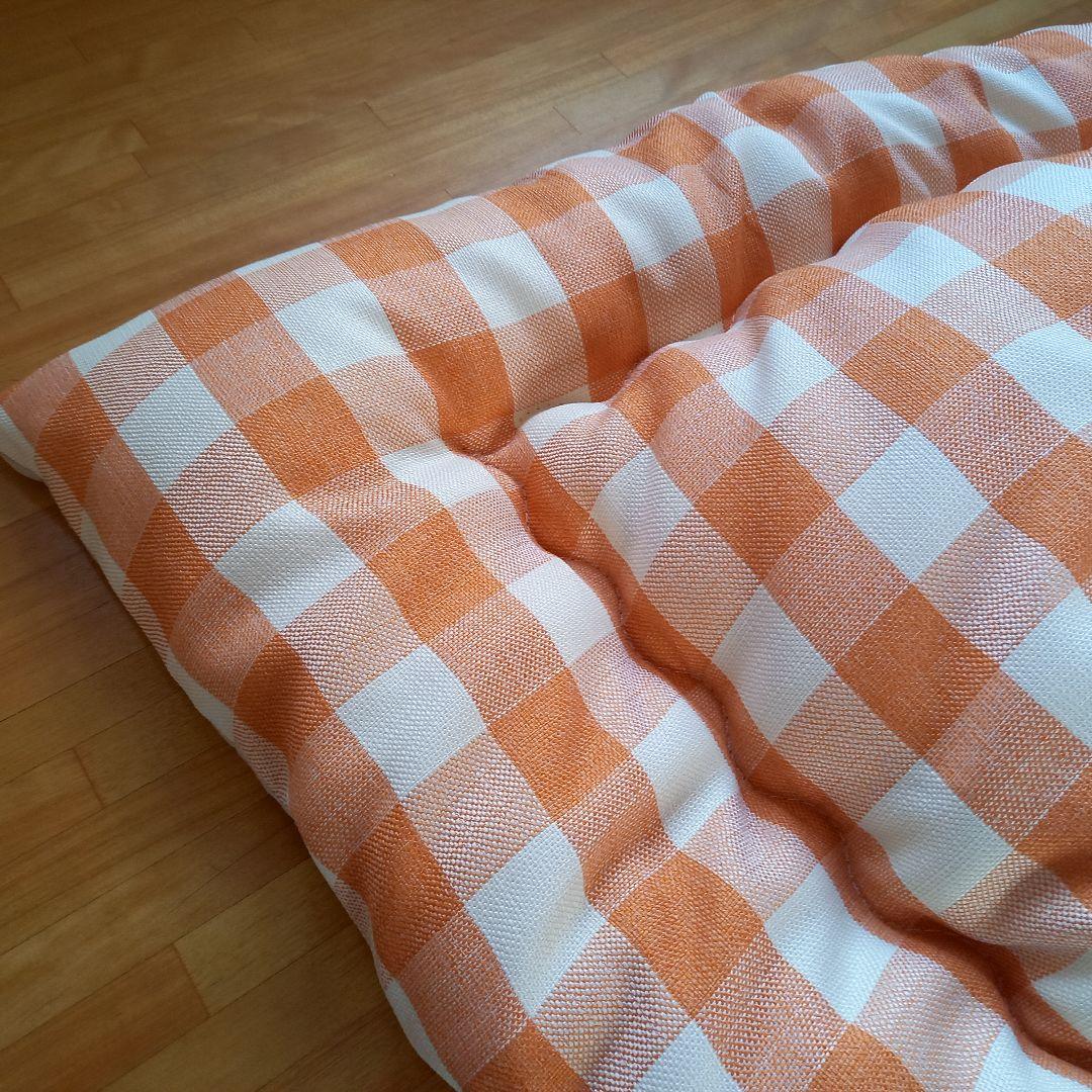 超撥水加工 厚手 厚掛け こたつ布団 大判長方形 オレンジ 清潔 安心 日本製⑦