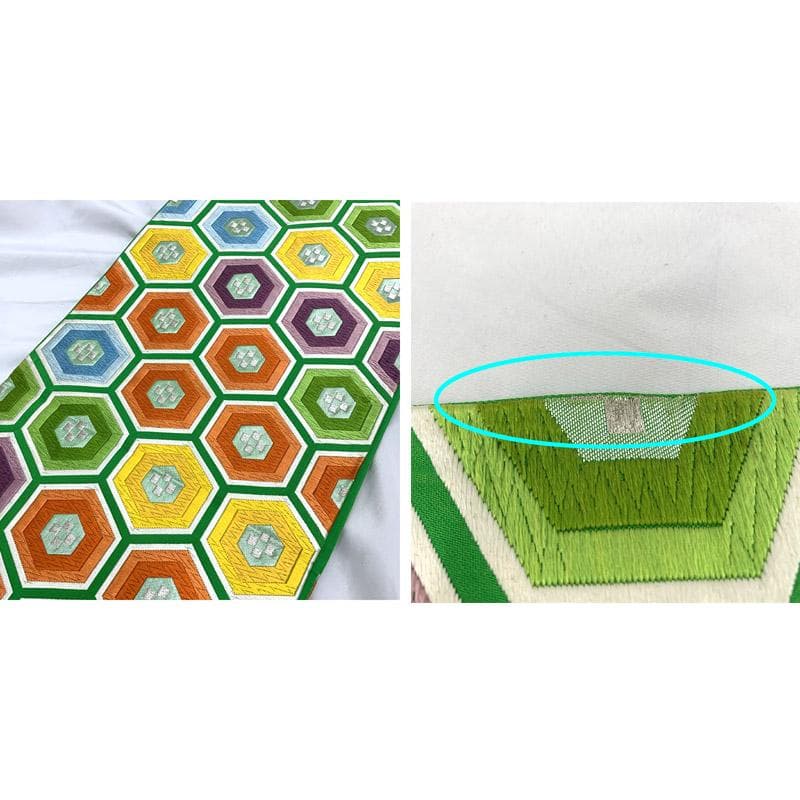 409aj72■十三参り 卒業式 アンティークジュニア着物＆袋帯■良好