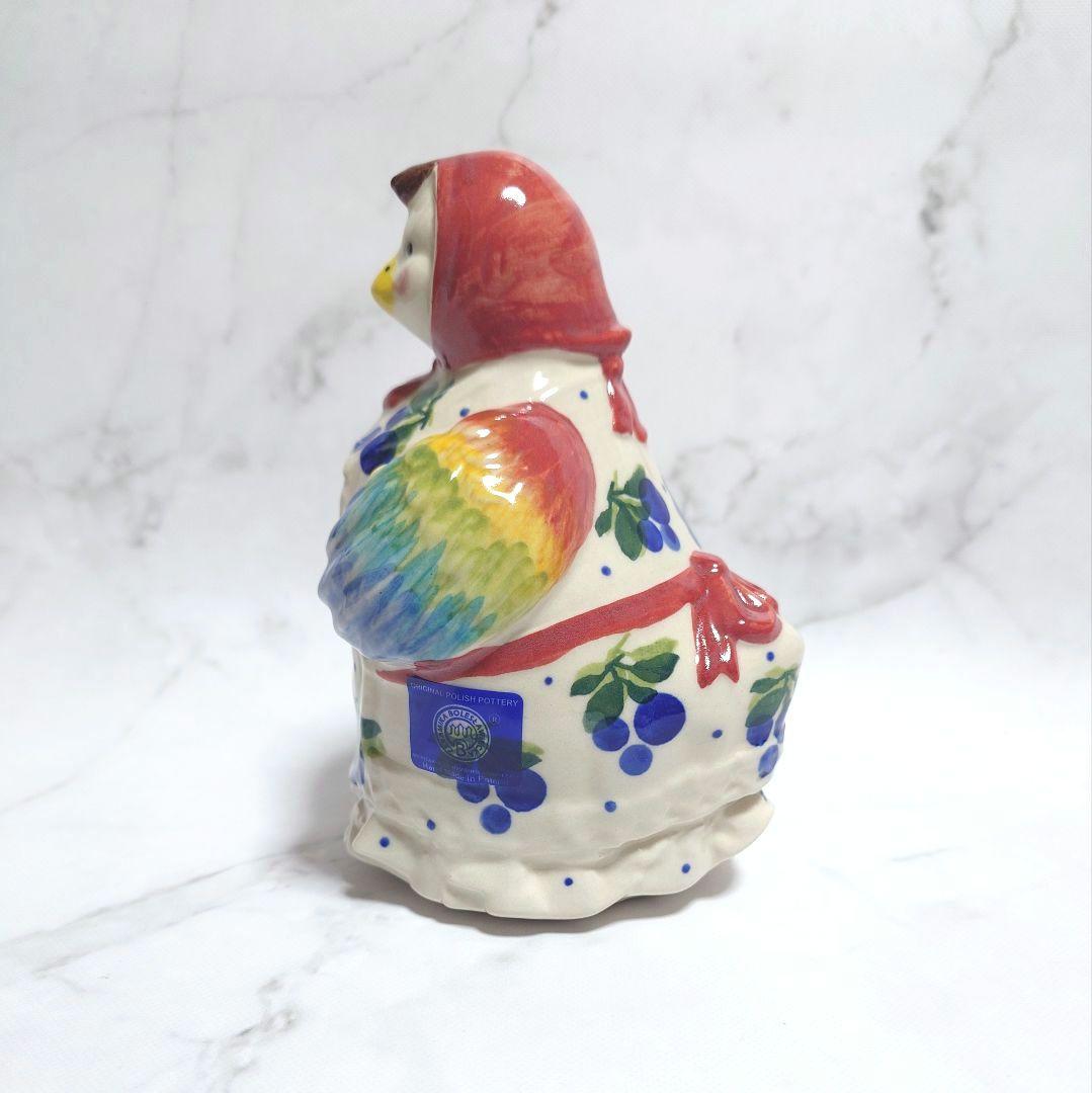 新品】 ポーリッシュポタリー Amfora社 にわとり ブルーベリーデザイン