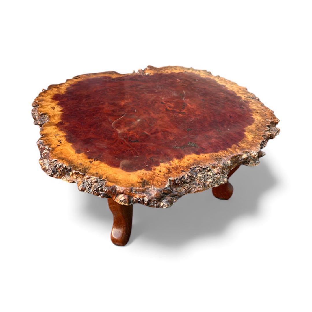 花梨瘤 瘤座卓 一枚板 瘤杢 天然木 カリン 　 -700-