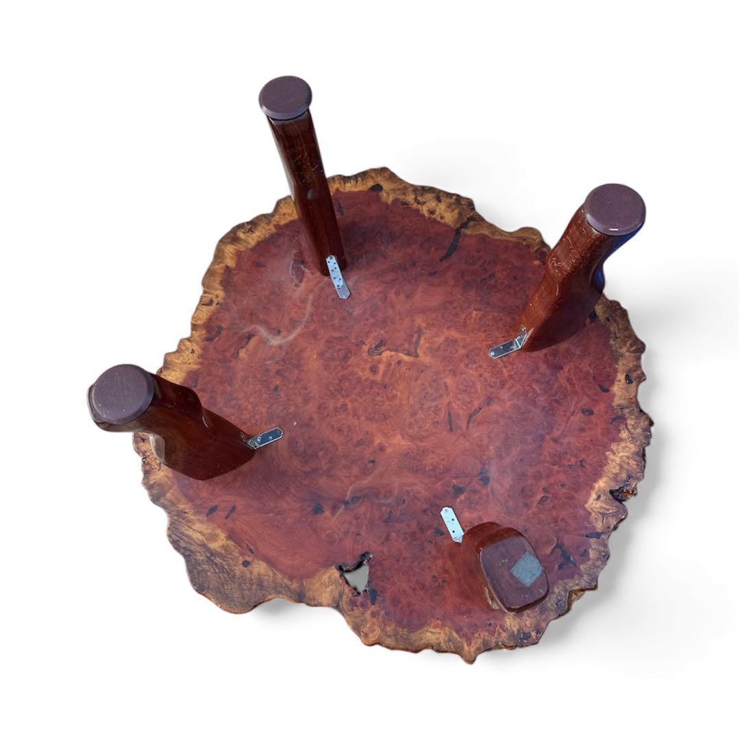 花梨瘤 瘤座卓 一枚板 瘤杢 天然木 カリン 　 -700-