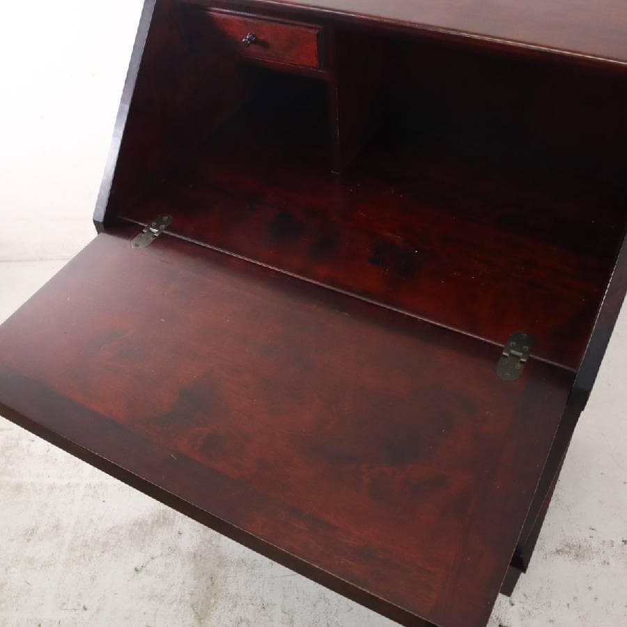 値下九州民芸家具 樺材 ライティングデスク ビューロー 書斎机