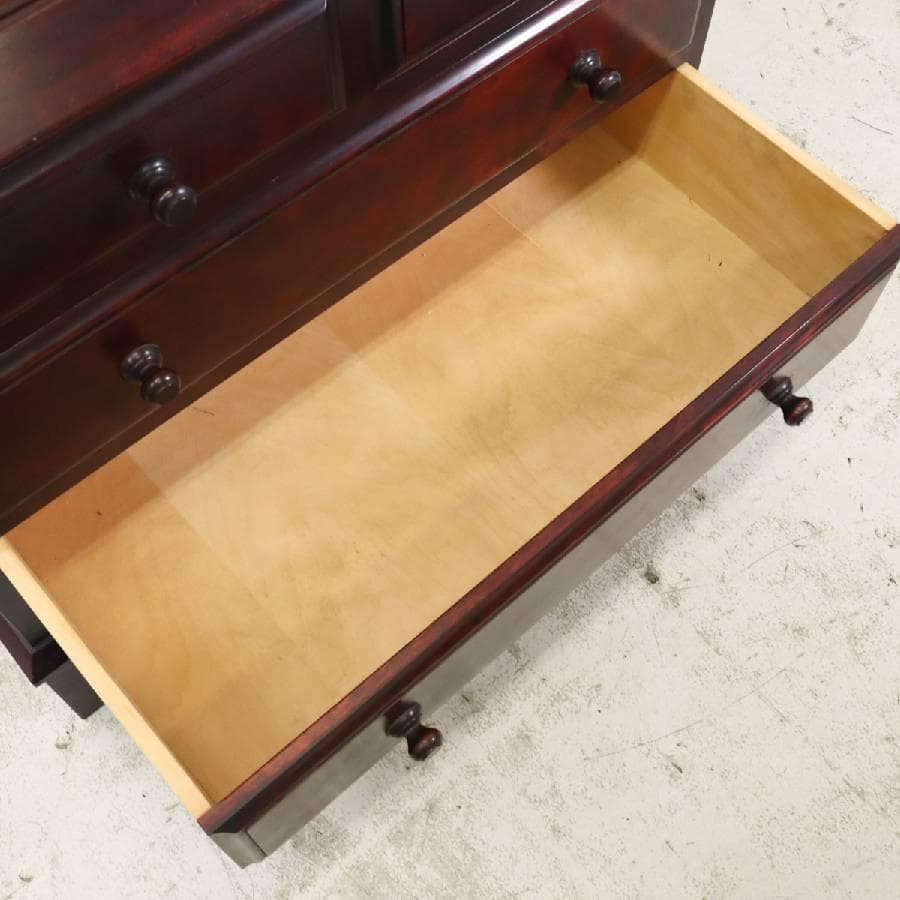 値下九州民芸家具 樺材 ライティングデスク ビューロー 書斎机