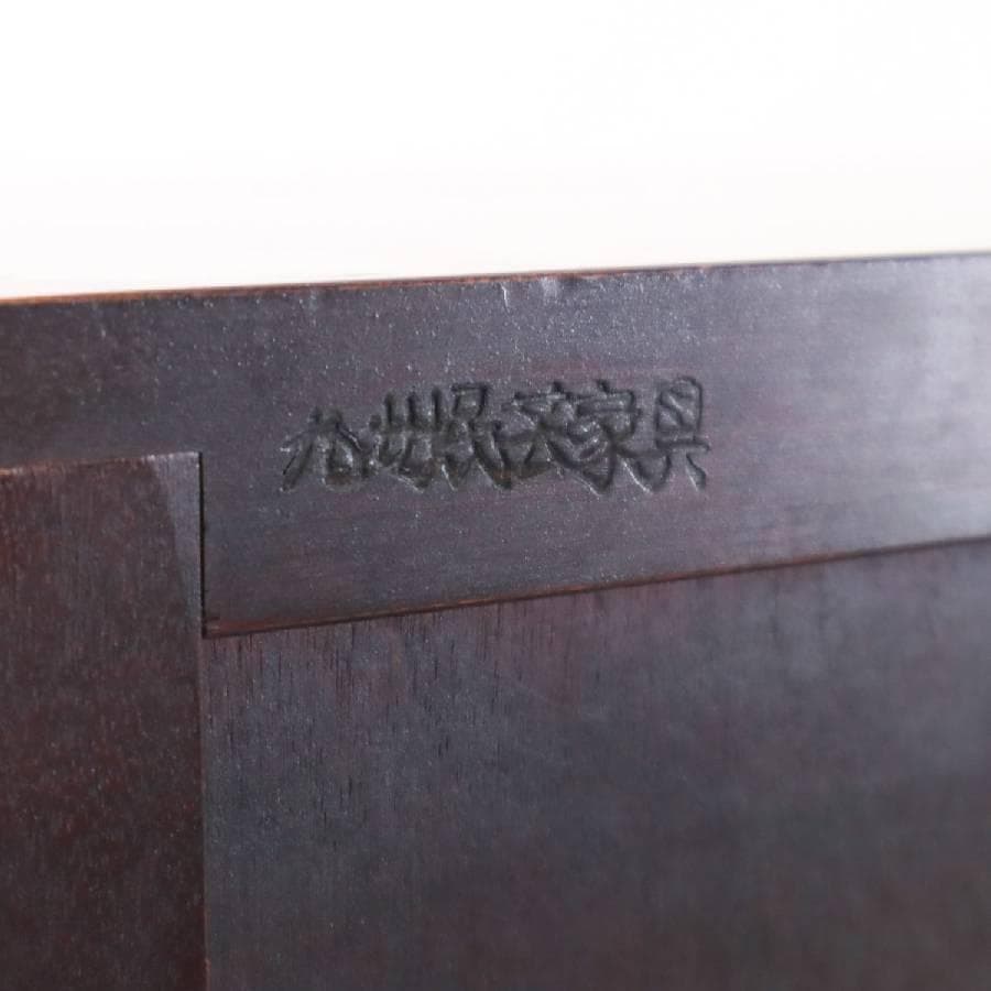 値下九州民芸家具 樺材 ライティングデスク ビューロー 書斎机