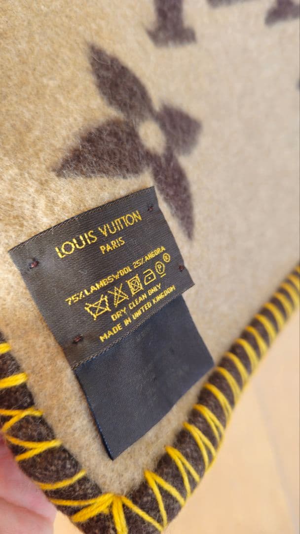 ルイ・ヴィトン リバーシブル毛 大判レア物ブランケット