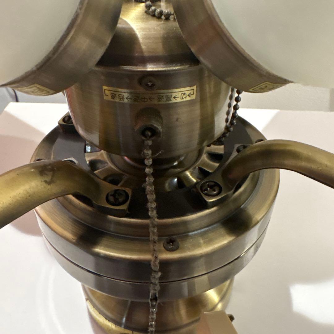 ブロンズ 4灯 シーリングファン E26口金