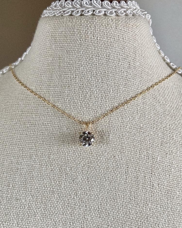 BOX付✨【富の象徴】 モアサナイト 0.74ct 14kgf ネックレス