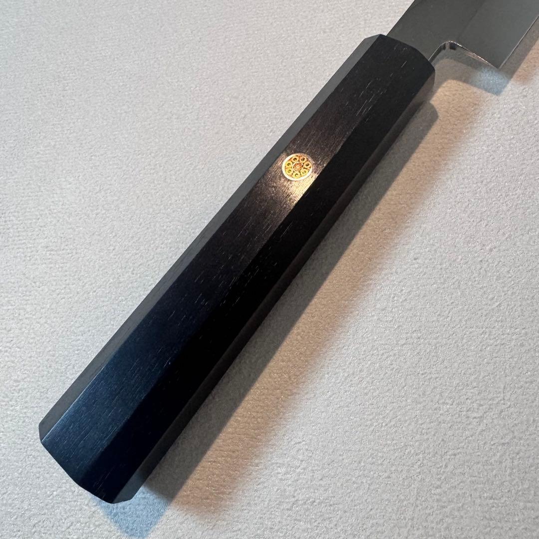 【特価限定】270mm 切付柳刃包丁 鏡面　黒檀八角柄 刺身包丁 全鋼【鞘付き】
