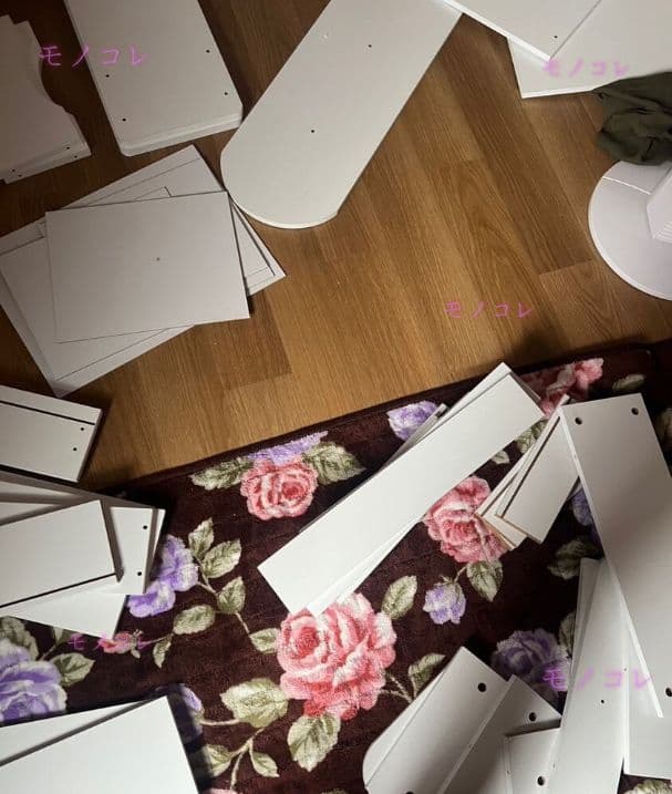 （モノコレ）ドレッサー 幅 80cm LED ライト スツール付き ホワイト