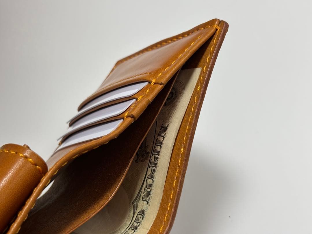 レザークラフト　二つ折り財布　カービング