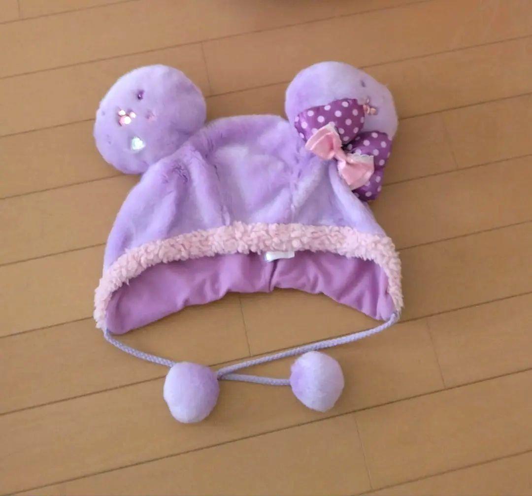 ファンキャップ、ミニー、デイジー、紫、パープル、リボン、廃盤品