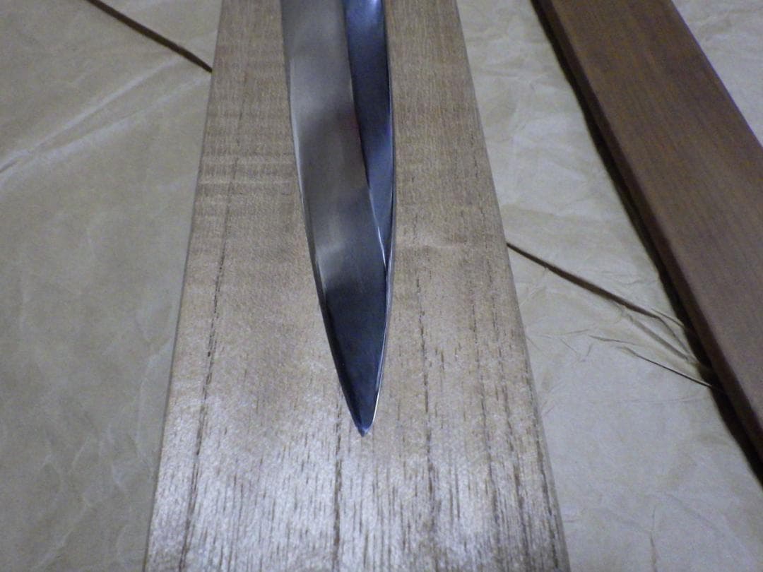 京都/有次★水本焼/柳刃刺身包丁刃渡尺１寸327ｍｍ/純日本鋼　▲記名有▲