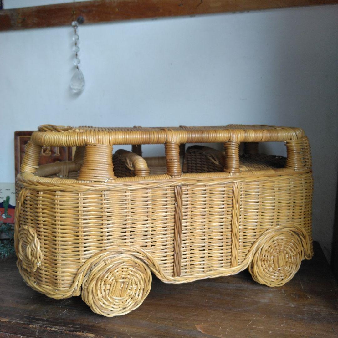 昭和レトロ　ミニ籐 バス インテリア　雑貨　コレクション