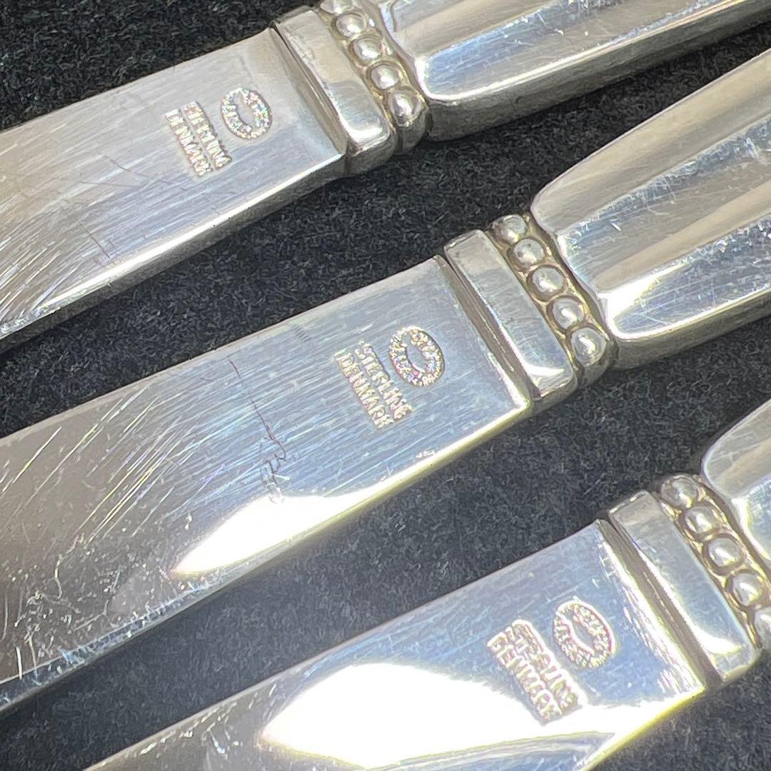 ジョージジェンセン　エコーンsterling925 バターナイフ3本　104g
