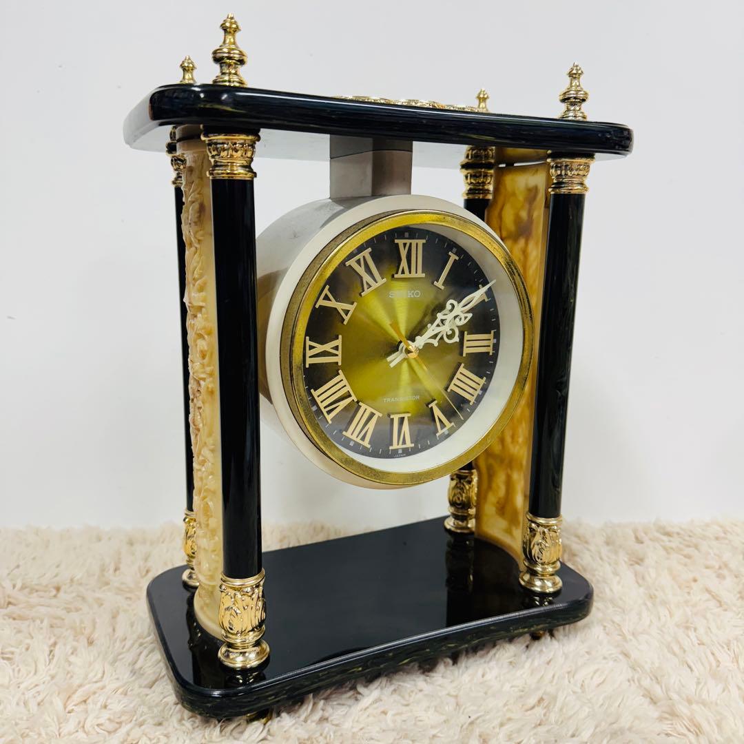 【希少】 SEIKO 置時計 TZ614 動作確認済み 非売品 アンティーク