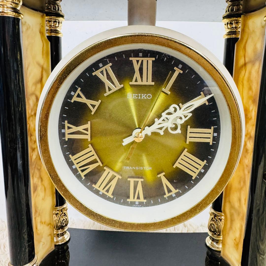 【希少】 SEIKO 置時計 TZ614 動作確認済み 非売品 アンティーク