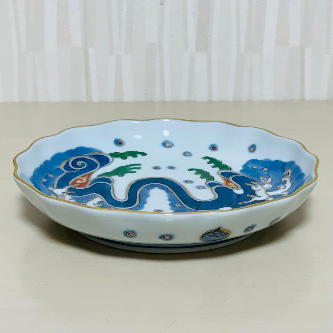 源右衛門窯 染錦波兎 銘々皿 皿 プレート 5枚セット 波うさぎ 金彩