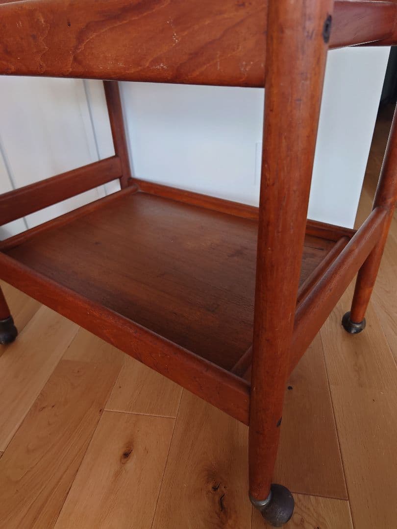 デンマーク製 北欧ビンテージ ワゴン 60s チーク