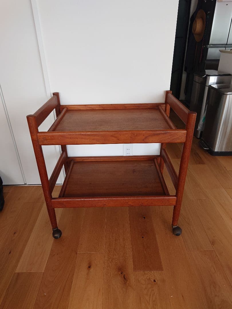 デンマーク製 北欧ビンテージ ワゴン 60s チーク