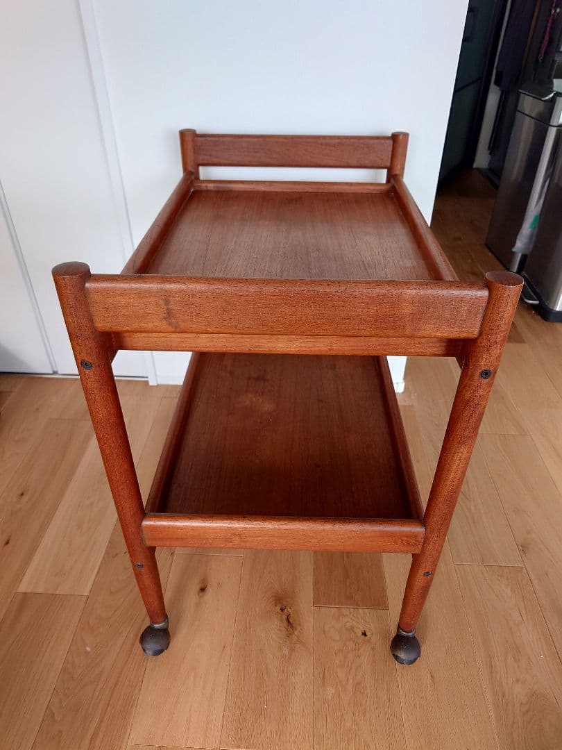 デンマーク製 北欧ビンテージ ワゴン 60s チーク