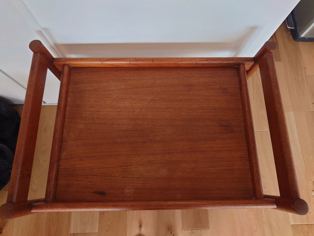 デンマーク製 北欧ビンテージ ワゴン 60s チーク