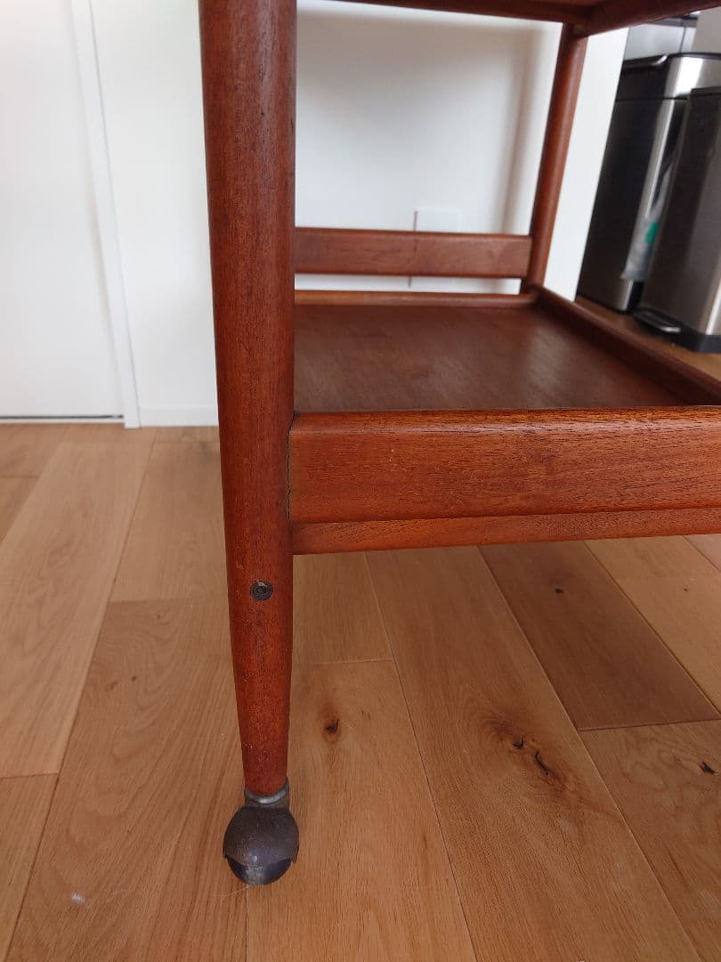 デンマーク製 北欧ビンテージ ワゴン 60s チーク