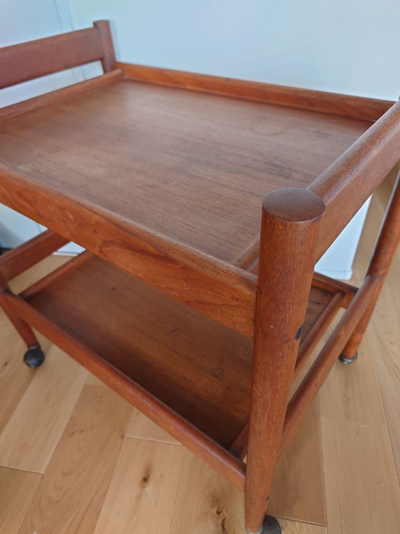 デンマーク製 北欧ビンテージ ワゴン 60s チーク