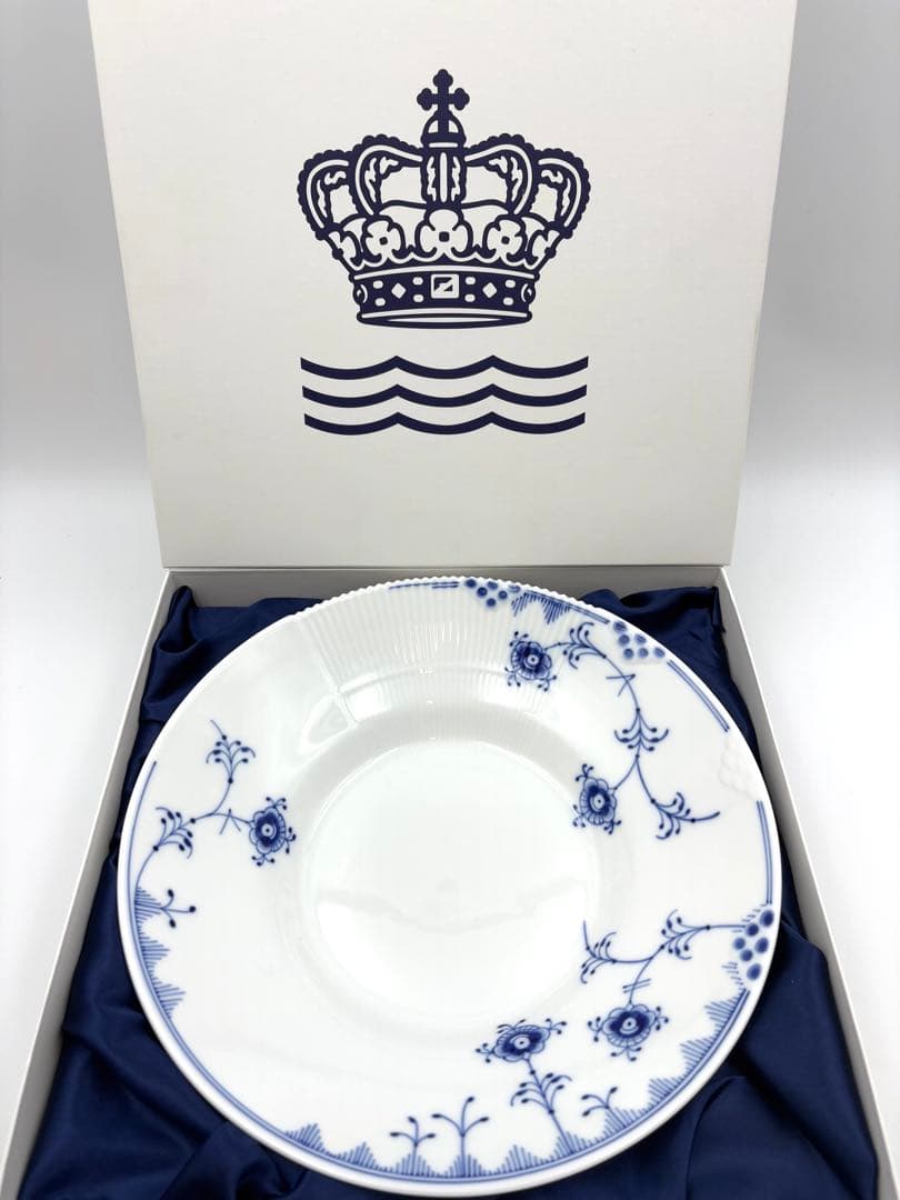 未使用保管品　ロイヤルコペンハーゲン　ブルーエレメンツ　24.5cmプレート箱付