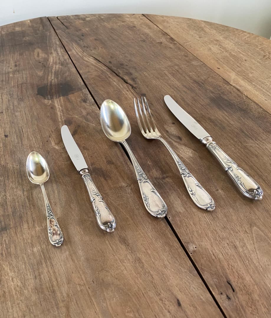 アンティーク カトラリー 5セット シルバー テーブルウェア フランス 装飾