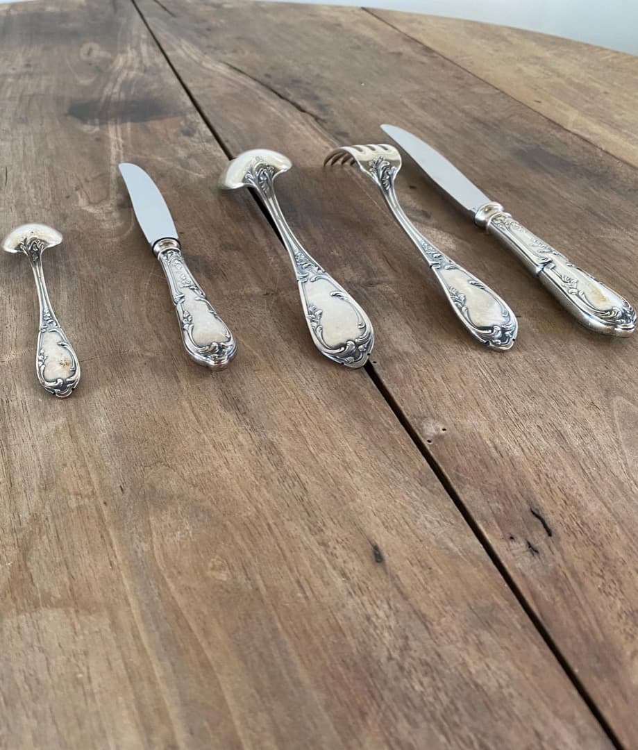アンティーク カトラリー 5セット シルバー テーブルウェア フランス 装飾