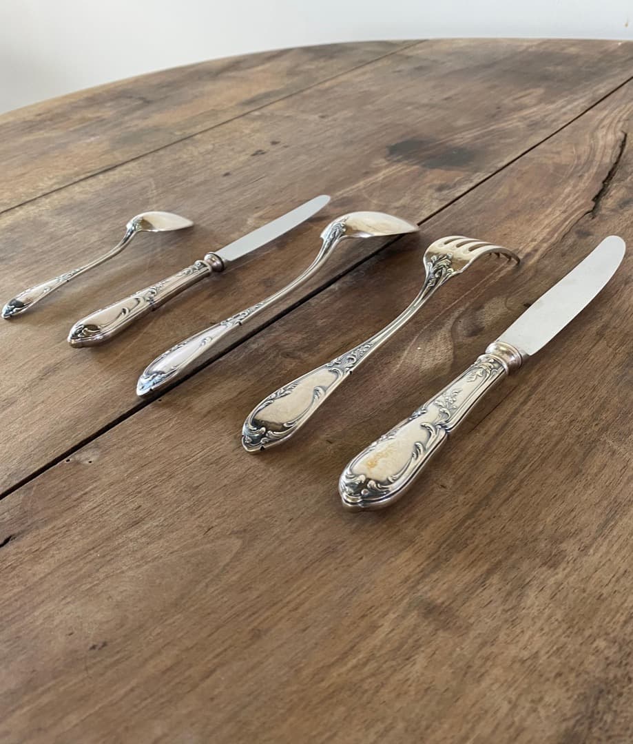 アンティーク カトラリー 5セット シルバー テーブルウェア フランス 装飾