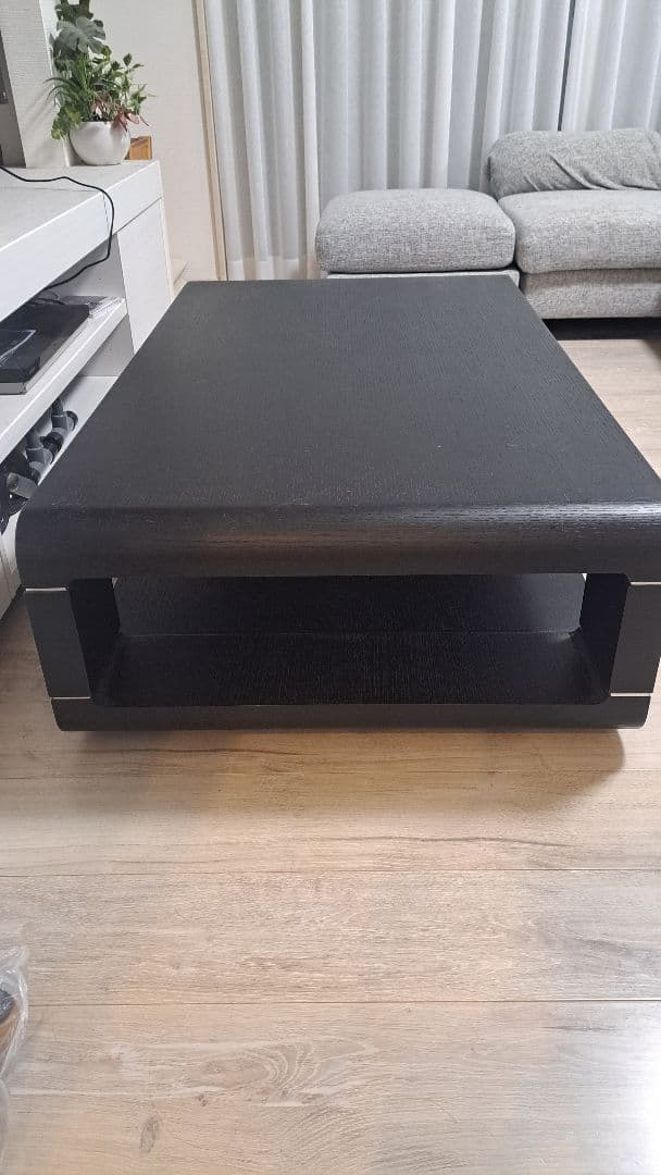 アルモニア　ローテーブル ブラック120cm x 70cm