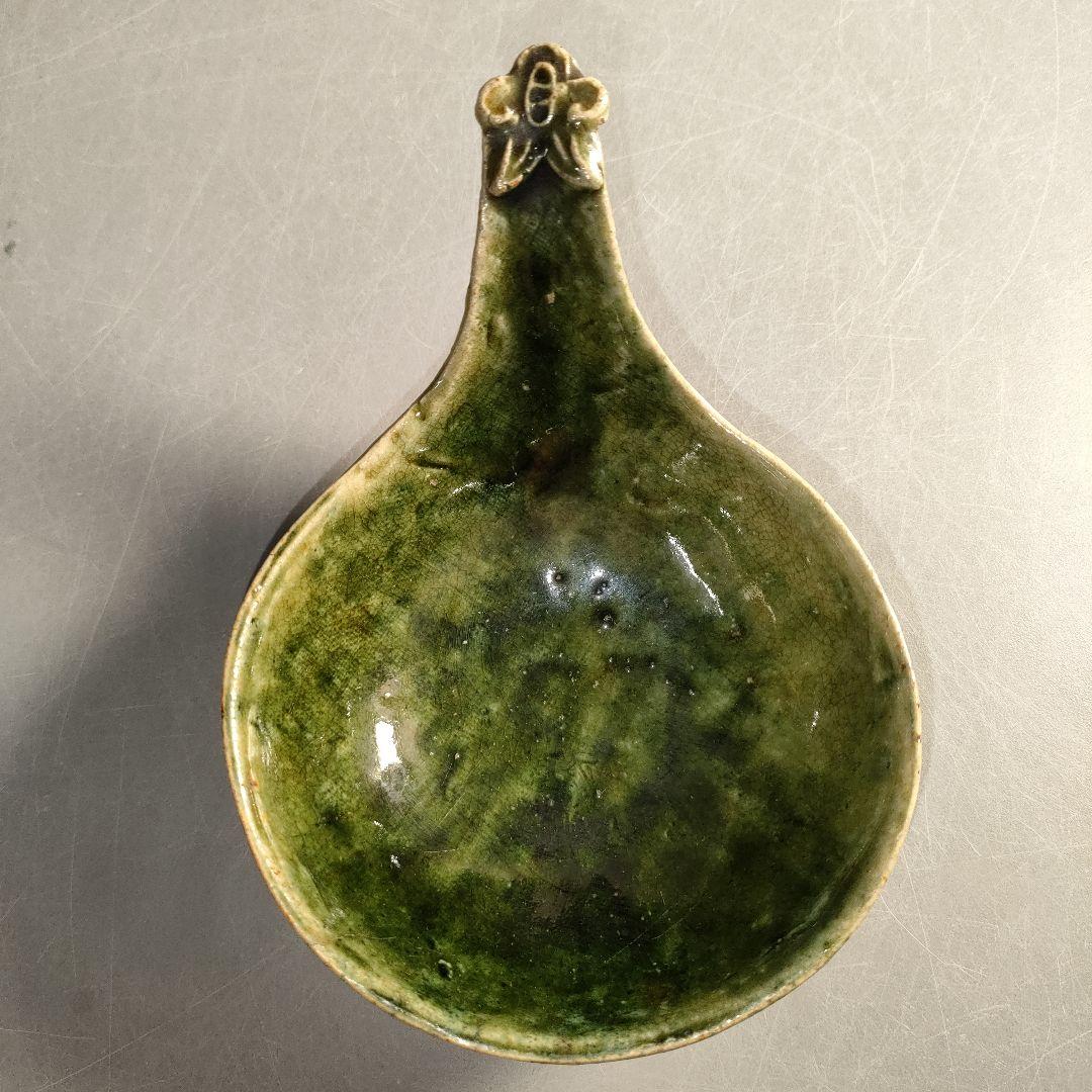 A1299-1/織部釉蓮華5客/共箱/織部焼/和食器/向付/小鉢/懐石道具/